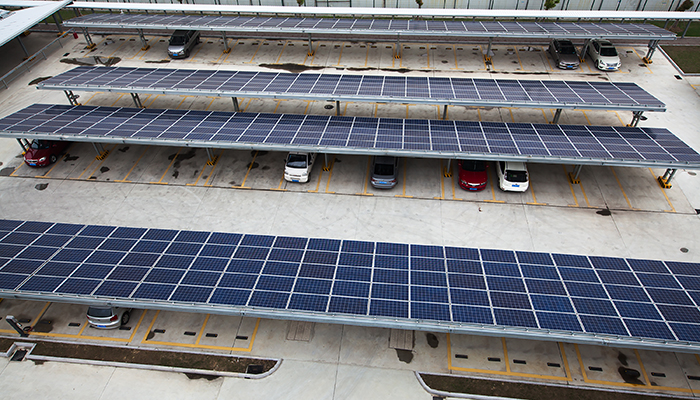 Wyeth Company - Parking Lot Canopy with Solar Panels